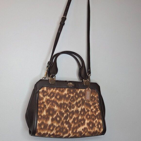 Coach Handbags - Coach Madison Mini Lexington Satchel in Ocelot Leopard Print